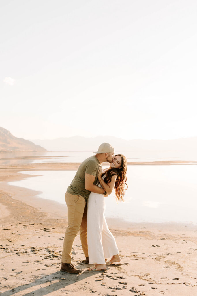 Utah Wedding Photographer at The Great Saltair, Engagement Photos in Utah, Wedding Photographer Utah County, Beach Engagement Photo Ideas, Utah Couples Photos