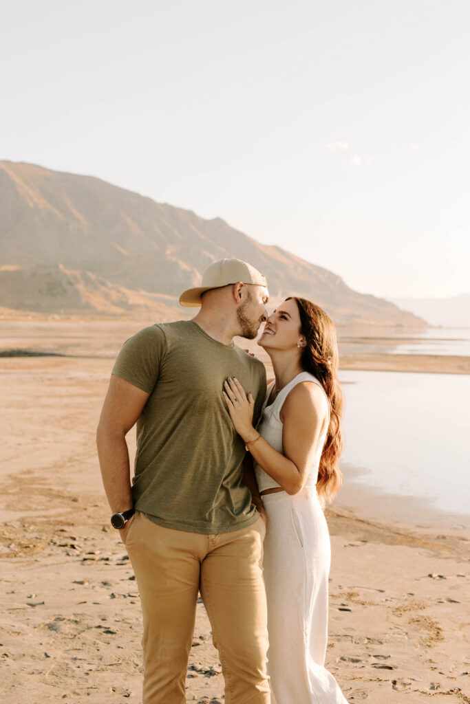 Utah Wedding Photographer at The Great Saltair, Engagement Photos in Utah, Wedding Photographer Utah County, Beach Engagement Photo Ideas, Utah Couples Photos