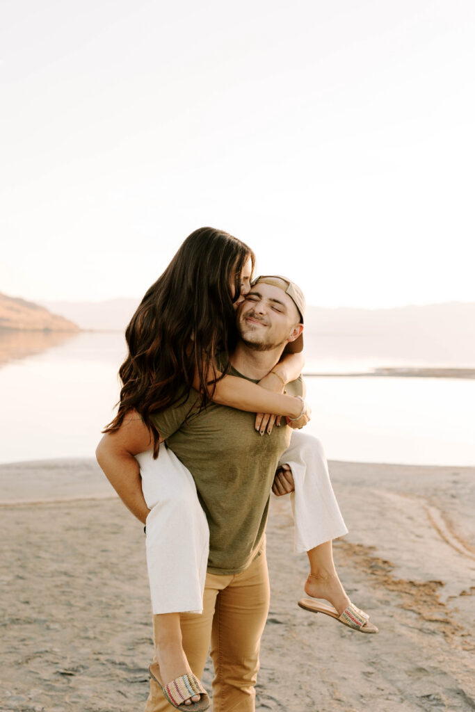 Utah Wedding Photographer at The Great Saltair, Engagement Photos in Utah, Wedding Photographer Utah County, Beach Engagement Photo Ideas, Utah Couples Photos