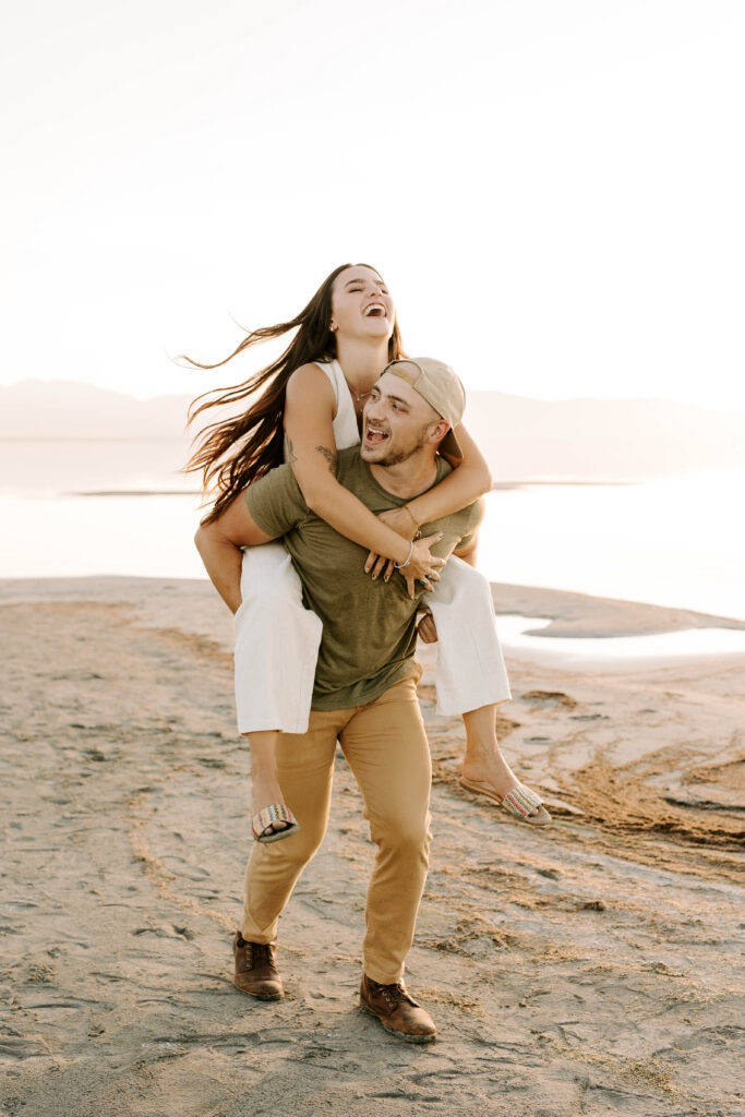 Utah Wedding Photographer at The Great Saltair, Engagement Photos in Utah, Wedding Photographer Utah County, Beach Engagement Photo Ideas, Utah Couples Photos
