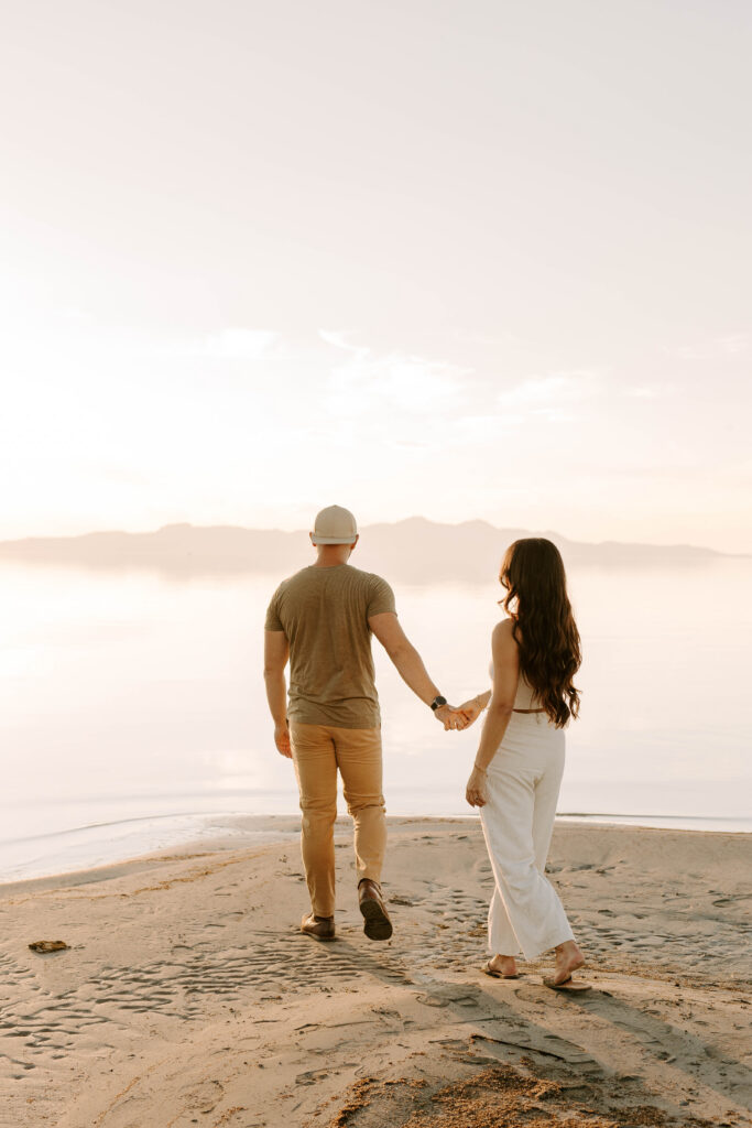 Utah Wedding Photographer at The Great Saltair, Engagement Photos in Utah, Wedding Photographer Utah County, Beach Engagement Photo Ideas, Utah Couples Photos