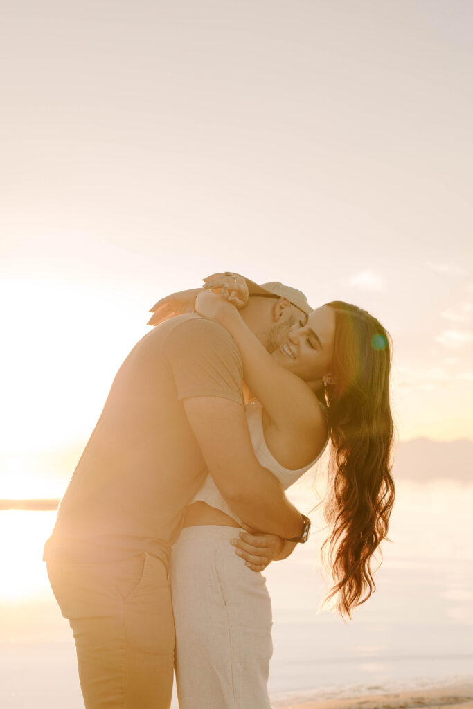 Utah Wedding Photographer at The Great Saltair, Engagement Photos in Utah, Wedding Photographer Utah County, Beach Engagement Photo Ideas, Utah Couples Photos