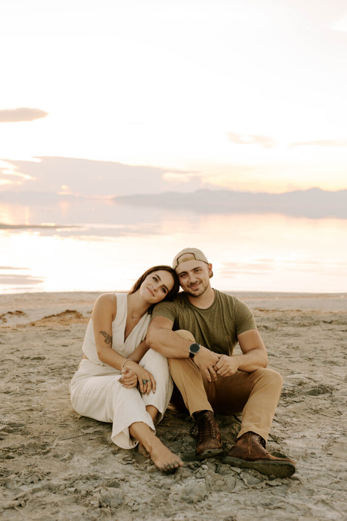 Utah Wedding Photographer at The Great Saltair, Engagement Photos in Utah, Wedding Photographer Utah County, Beach Engagement Photo Ideas, Utah Couples Photos